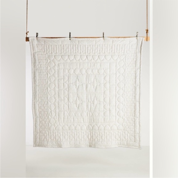 Anthropologie Talula Cotton Handcrafted Quilt with Euro Sham Size Queen NWT - Picture 5 of 17
